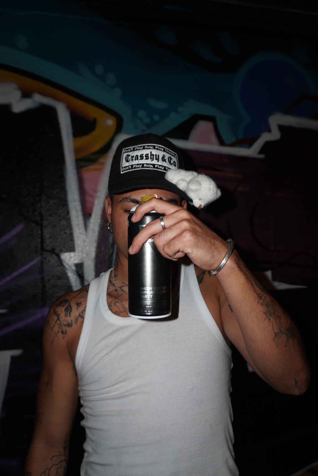 BlackTruckerToyCap