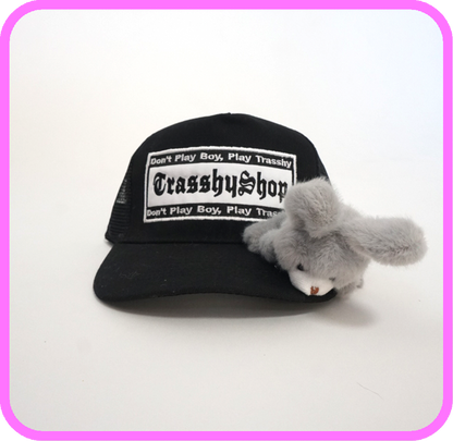 BlackTruckerToyCap
