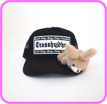 BlackTruckerToyCap
