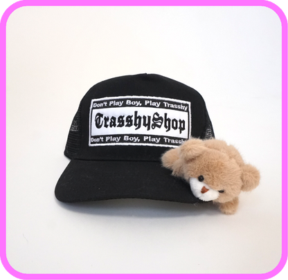 BlackTruckerToyCap