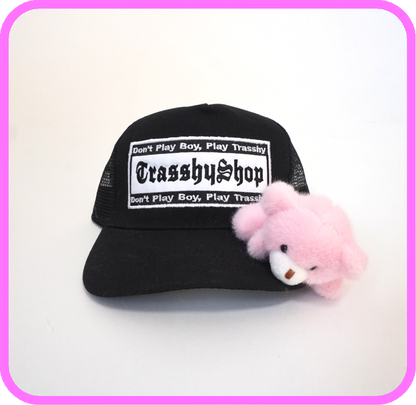 BlackTruckerToyCap